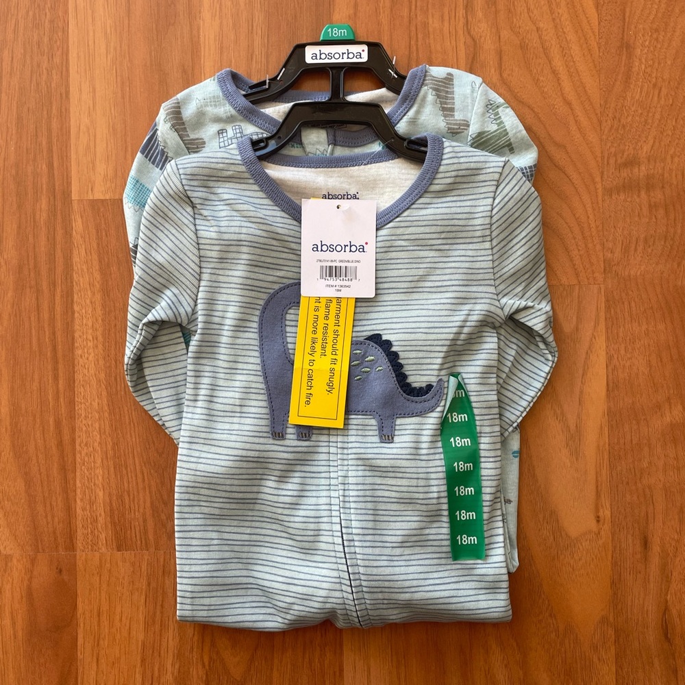Absorba 18M footless onesies